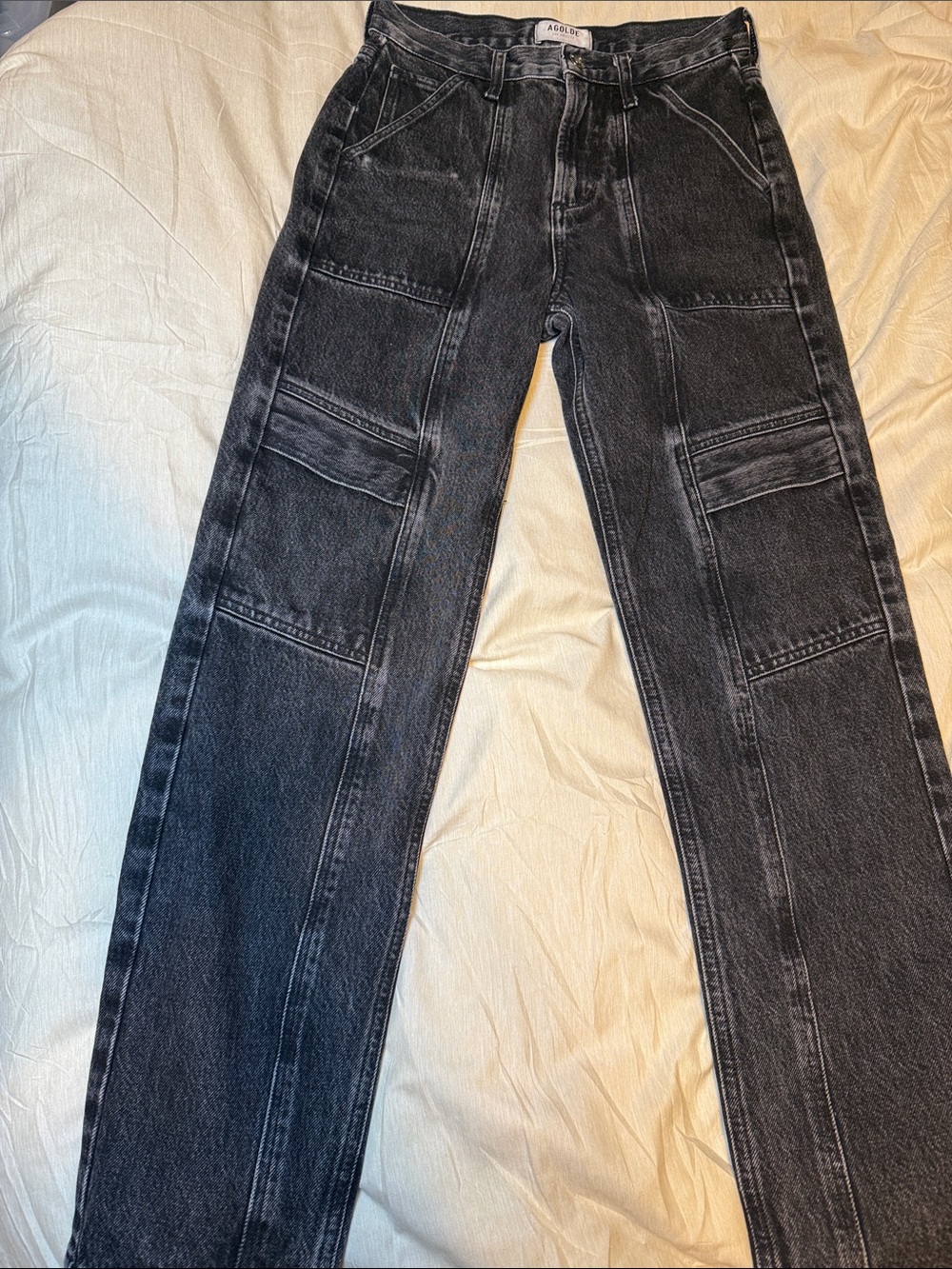 Agolde Black Washed Straight Women’s Jeans size 23